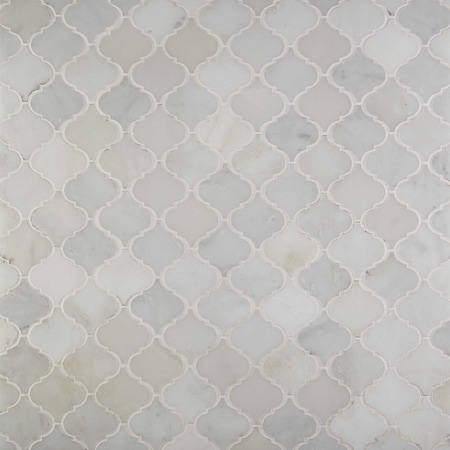 Msi Greecian White Arabesque 12 In. X 12 In. X 10 Mm Polished Marble Mosaic Floor And Wall Tile, 10PK ZOR-MD-0440